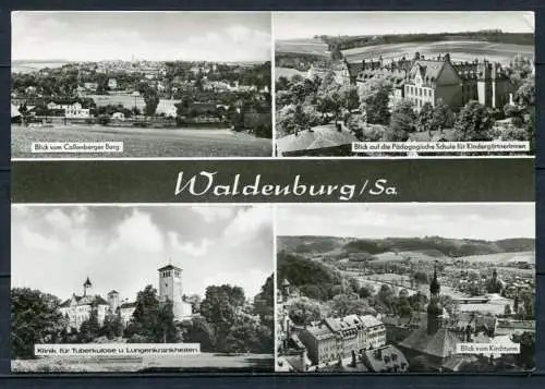 (0640) Waldenburg/Sa. /Mehrbildkarte s/w - n. gel. - DDR - Echt Foto - Bild und Heimat   A 3/B/77   04 14 08 080 M