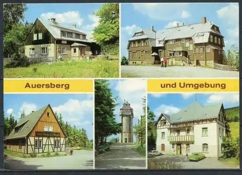 (0621) Auersberg und Umgebung/ Mehrbildkarte - gel. 1986 - DDR - Bild und Heimat   A1/716/83   01 14 0400