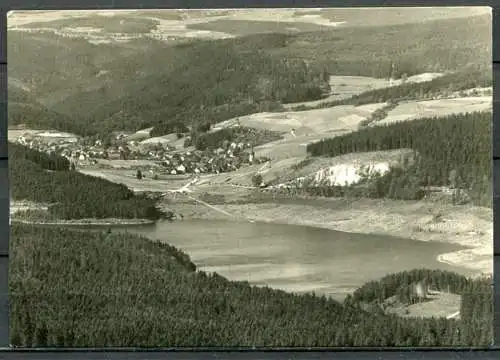 (0614) Blick vom Auersberg nach Sosa (Erzgeb.) m. Talsperre d. Friedens - Echt Foto - n. gel. - DDR