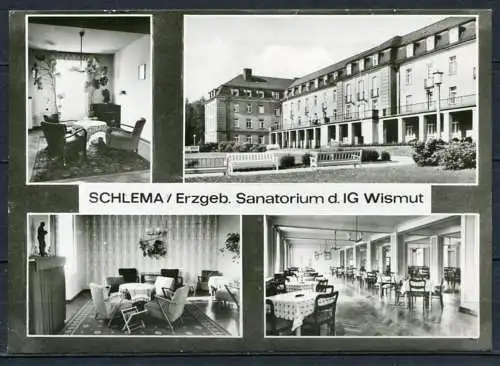 (0612) Schlema/ Erzgeb. / Sanatorium d. IG Wismut/ Mehrbildkarte s/w - gel. 1983 - DDR - Bild und Heimat