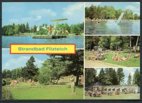 (0610) Schneeberg/ Strandbad Filzteich/ Mehrbildkarte - n. gel. - DDR - Bild und Heimat  A1/213/79  01 14 0395