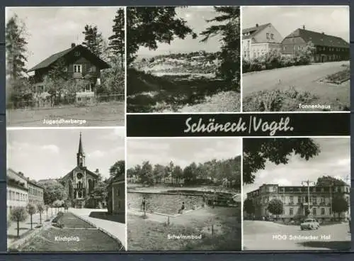 (0603) Schöneck/ Vogtl. / Mehrbildkarte s/w /Trabant - gel. 1975 - DDR