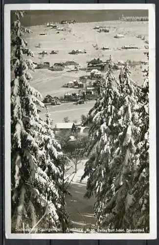 (0598) Sachsenberg-Georgenthal/ Aschberg/ im Winter/ Echt Foto- gel. ca. 1940 - Nr. 33