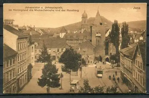 (0523) Jena, Johannistor u. Johannisplatz/ Oldtimer/ Straßenbahn - n. gel. - 1206 - 1913  No. 966