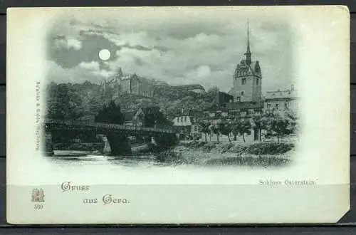 (0499) Gruss aus Gera/ Schloss Osterstein/ Deutsche Reichspost Postkarte - n. gel. - 569 - Reinicke & Rubin