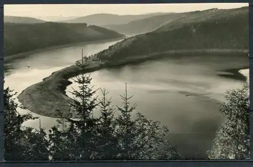 (0467) Am Stauseeder Hohenwarte Saaletalsperre - Blick auf den Drachenschwanz - Echt Foto Handabzug