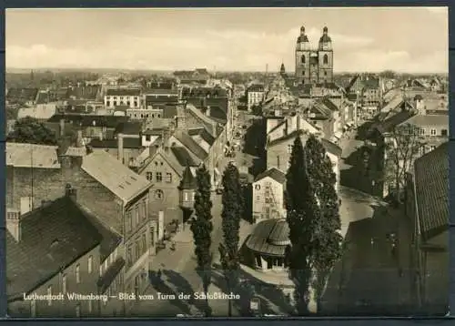 (0457) Lutherstadt Wittenberg/f Blick vom Turm der Schloßkirche - gel. - DDR - Heldge-Verlag, Köthen