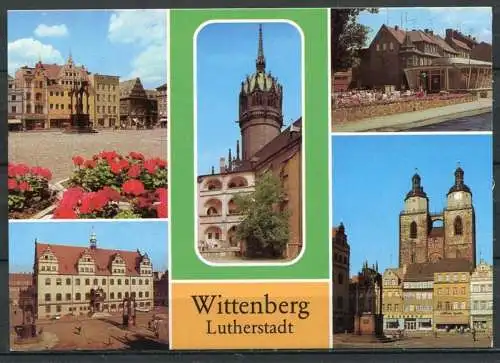 (0456) Lutherstadt Wittenberg/ Mehrbildkarte - n. gel. - DDR - Bild und Heimat  A1/886/85   01 08 0259/19