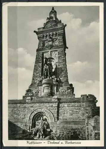 (0412) Kyffhäuser-Denkmal u. Barbarossa - gel. 1956 - DDR - T 116/56  Verl. Kurt Görtz, Bad Frankenhausen