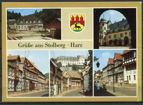(0403) Grüße aus Stolberg - Harz/ Mehrbildkarte - gel. 1988 - DDR - Bild und Heimat  01 08 0760/16