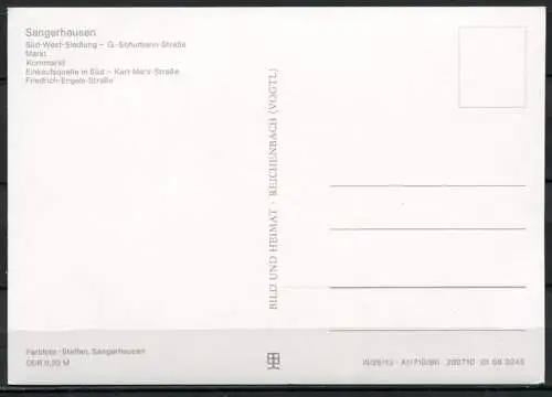 (0393) Sangerhausen/ Mehrbildkarte - n. gel. - DDR - Bild und Heimat   A1/710/80  01 08 0245