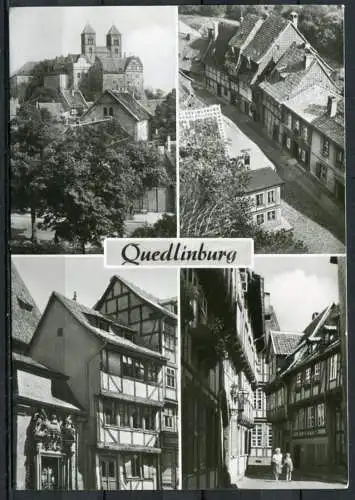 (0352) Quedlinburg/ Mehrbildkarte s/w - gel. - DDR - Bild und Heimat  A 1/B 447/81  03 03 13..?