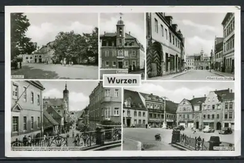 (0333) Wurzen/ Mehrbildkarte s/w - gel. 1960 - DDR - Bild und Heimat  Best.-Nr. 13/1527  246/59