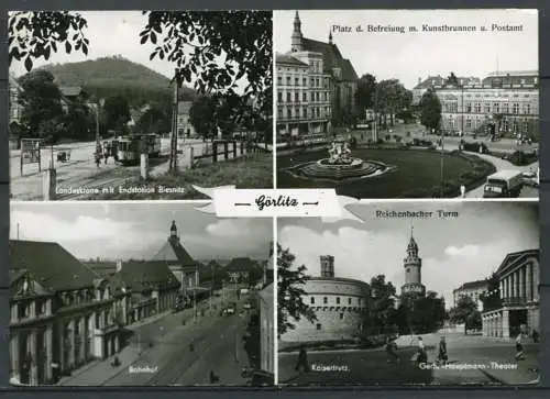(0247) Görlitz/ Mehrbildkarte s/w - gel. - DDR - Nr. 553 a-d  T 160/58 / Bruno Scholz, Ebersbach