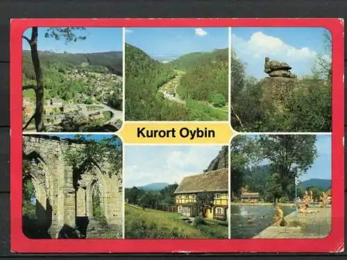 (0233) Kurort Oybin/ Mehrbildkarte - gel. 1989 - DDR - Bild und Heimat  01 12 0441/16