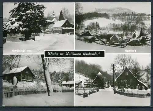 (0228) Winter im Luftkurort Lückendorf/ Mehrbildkarte - gel. 1985 - DDR - J 11/81  W. 1412 / Mattuscheck, Görlitz