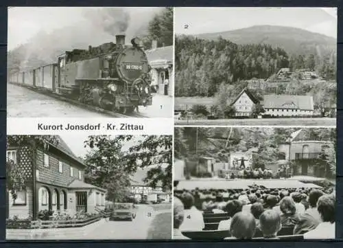 (0221) Kurort Jonsdorf Kr. Zittau/ Mehrbildkarte s/w - gel. ca. 1980 - DDR - Bild und Heimat