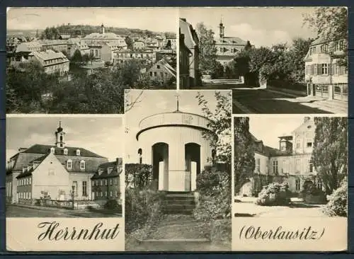 (0213) Herrnhut (Oberlausitz)/ Mehrbildkarte s/w - gel. 1963 - DDR - F 24-60  1 12 5