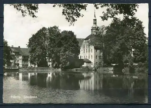 (0167) Pulsnitz/ Schlossteich s/w - gel. 1963 - DDR - J 21/67 / Oberl. Kunstverl. Christian Schubert, Ebersbach