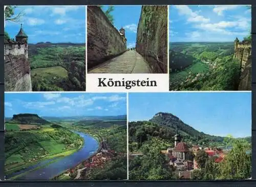(0140) Königstein / Mehrbildkarte - n. gel. - DDR - Bild und Heimat  A1/875/85  01 12 0211/13