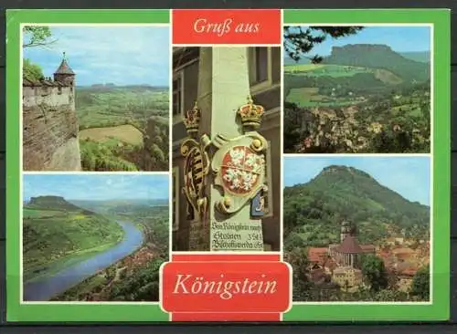 (0139) Königstein / Mehrbildkarte - n. gel. - DDR - Bild und Heimat  A1/636/84  01 12 0318/13