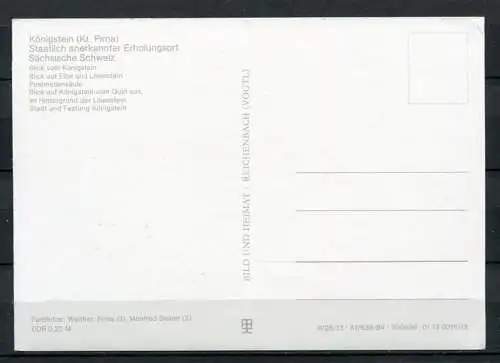 (0139) Königstein / Mehrbildkarte - n. gel. - DDR - Bild und Heimat  A1/636/84  01 12 0318/13