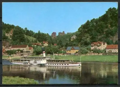 (0138) Rathen/ Blick z. Talwächter, Lokomotive u. Lamm - n. gel. - DDR - Bild und Heimat