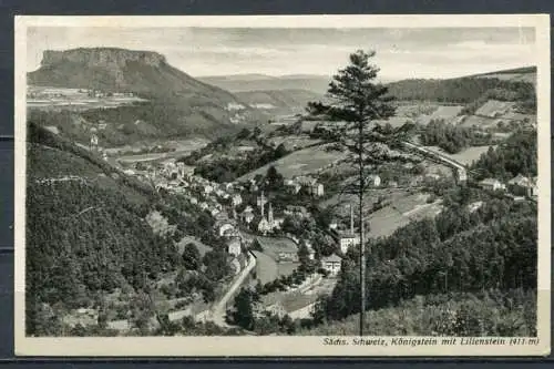 (0122) Königstein mit Lilienstein - gel. 1951 - DDR - D06 450 1000 200