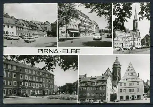 (00097) Pirna / Mehrbildkarte s/w - gel. - DDR - Bild und Heimat  180/80  01 12 13 206