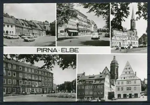 (0097) Pirna / Mehrbildkarte s/w - gel. - DDR - Bild und Heimat  180/80  01 12 13 206