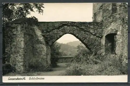 (00094) Lauenstein/ Erzgeb. - Schloss/Schlossruine - gel. 1966 - DDR - J 38/62 / Photo-Eulitz, Radeburg