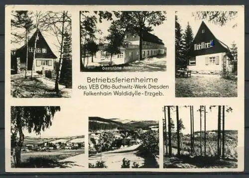 (00085) Falkenhain Waldidylle-Erzgeb. / Betriebsferienheime/Otto- Buchwitz-Werk Dresden - gel. 1963 - DDR - Nowak