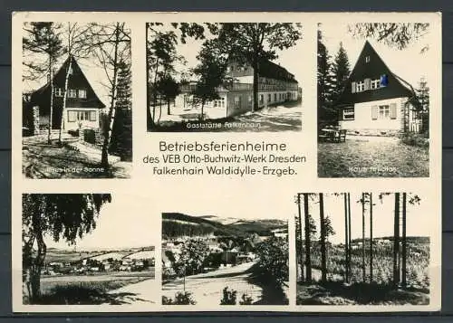 (0085) Falkenhain Waldidylle-Erzgeb. / Betriebsferienheime/Otto- Buchwitz-Werk Dresden - gel. 1963 - DDR - Nowak