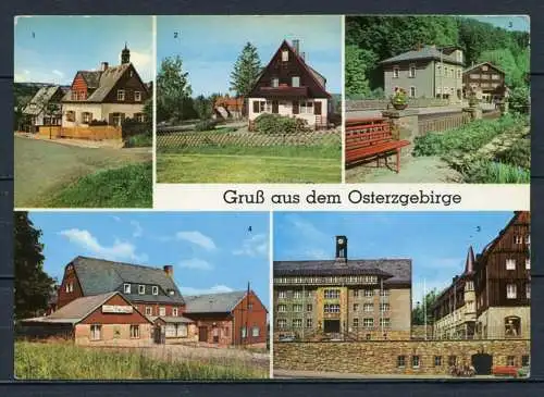(00083) Altenberg / Mehrbildkarte / verschied. Ortsteile - gel. 1978 - DDR - Bild und Heimat  A1/410/78  01 12 0177