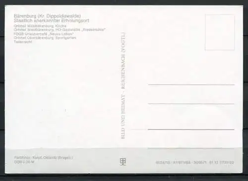 (00082) Altenberg / OT Bärenburg / Mehrbildkarte - n. gel. - DDR - Bild und Heimat  A1/971/85  01 12 0731/03