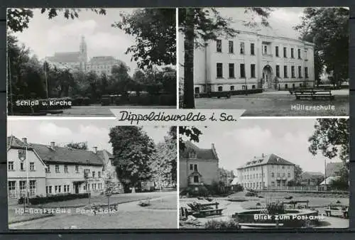 (00073) Dippoldiswalde - Mehrbildkarte s/w - gel. 1960 - DDR - ERKA, Zwickau