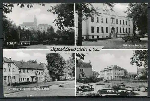 (0073) Dippoldiswalde - Mehrbildkarte s/w - gel. 1960 - DDR - ERKA, Zwickau