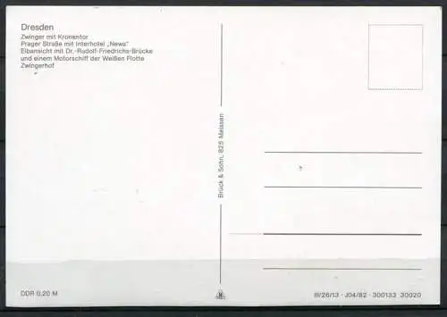(00024) Dresden / Mehrbildkarte - n. gel. - DDR - J 04/82  30020  Brück & Sohn, Meissen