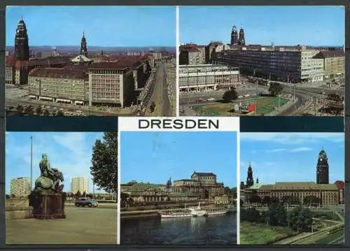 (00020) Dresden / Mehrbildkarte - gel. - DDR - J 04-73  Nr. 29 983  Brück & Sohn, Meissen