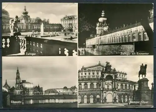 (00003) Dresden / Mehrbildkarte s/w - gel. 1984 - DDR - N 2/63   H 319  Konsum Foku Magdeburg
