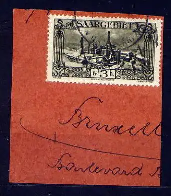 Saargebiet Nr.120         O  used       (029) Briefstück