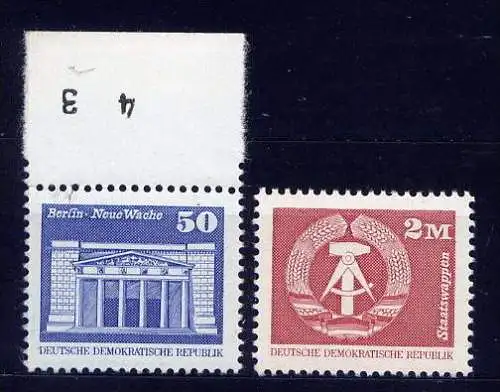 DDR Nr.2549/50     **  mint   (14814) (Jahr:1980)