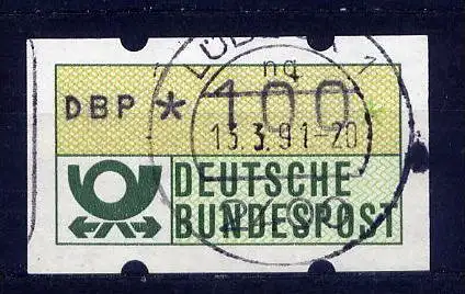 (8566) BRD ATM Nr.1 / 100 Pf        O   gestempelt