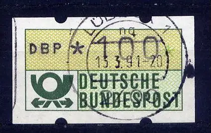 BRD ATM Nr.1 / 100 Pf        O used   (8566)