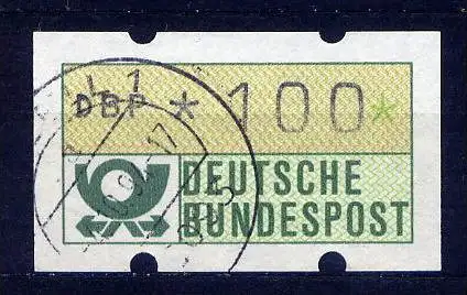 BRD ATM Nr.1 / 100 Pf        O used   (8565)