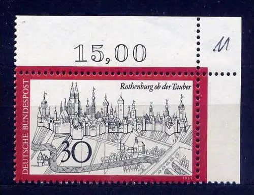 (5848) BRD Nr.603         **  postfrisch  Eckrand