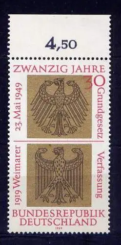 (5823) BRD Nr.585         **  postfrisch  Oberrand