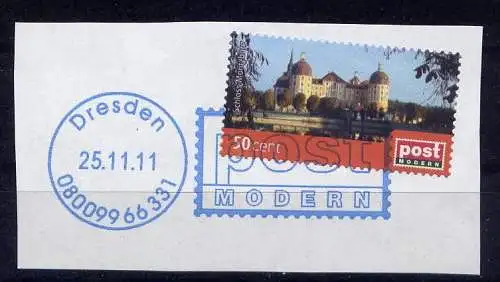 (009) Privatpost Post Modern Nr.181         O  gestempelt / Schloß Moritzburg 50 cent