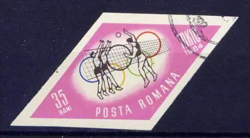 Romania Nr.2319 B        O  used       (002) Olympiade Tokio 1964 Volleyball
