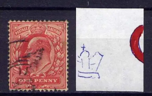 Great Britain Nr.104 Bogenrand WZ  t!!!           O  used       (408)